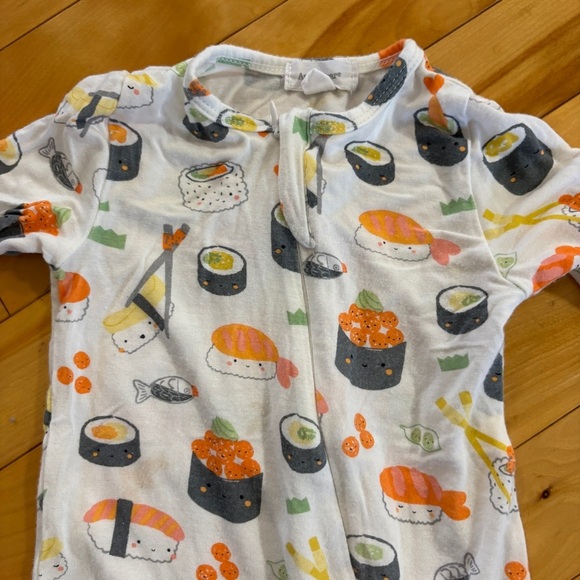 Angel Dear sushi sleeper 3-6 months bamboo Pyjamas PJs footies - Picture 4 of 10